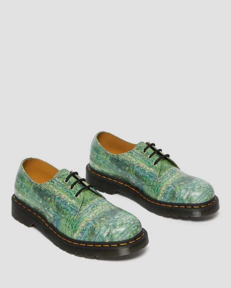 Dr Martens 1461 The National Gallery Monet Oxford Shoes Green | 26TEFLBMQ