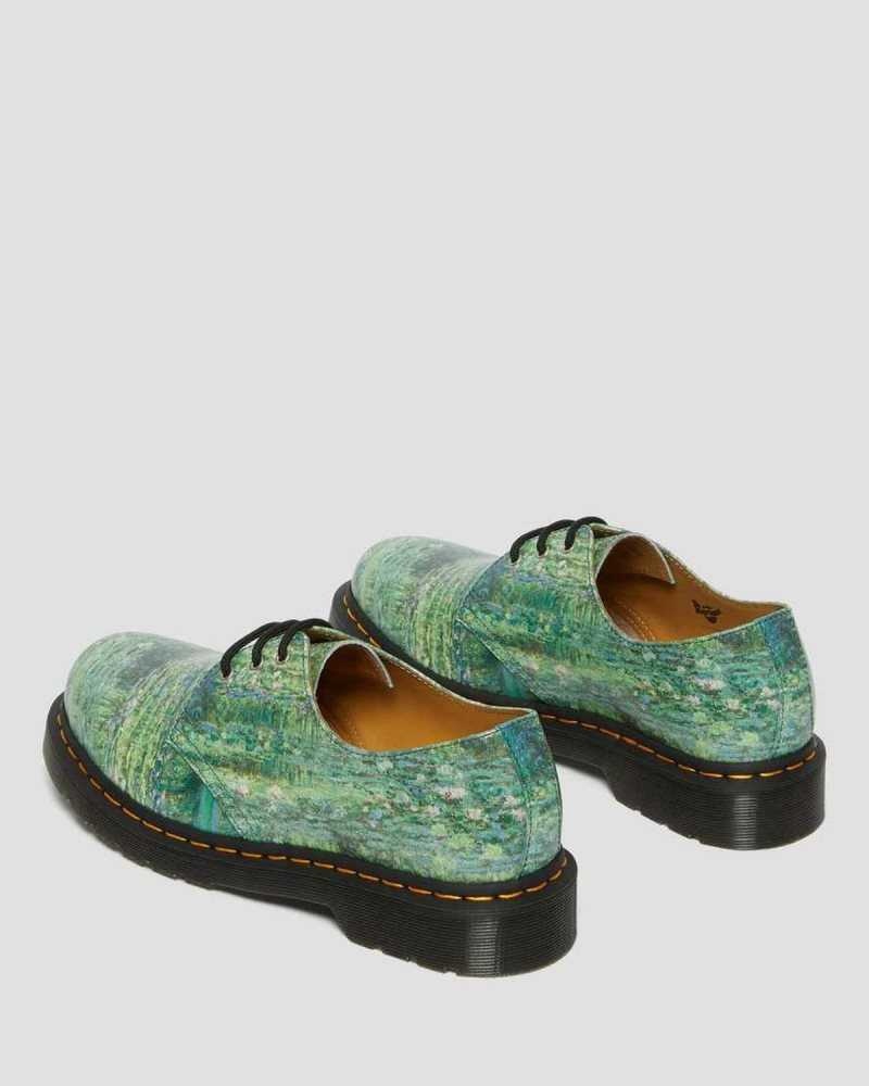 Dr Martens 1461 The National Gallery Monet Oxford Shoes Green | 26TEFLBMQ