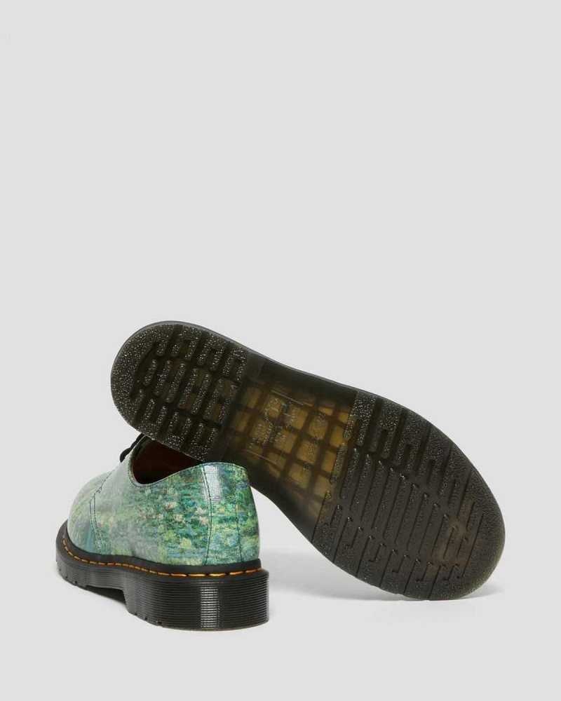 Dr Martens 1461 The National Gallery Monet Oxford Shoes Green | 26TEFLBMQ