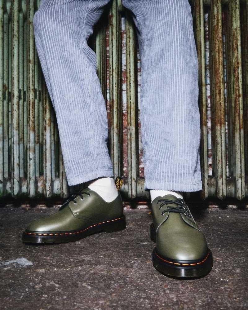 Dr Martens 1461 Verso Smooth Leather Oxford Shoes Green | 24HBJQZWG