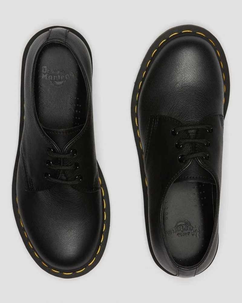 Dr Martens 1461 Virginia Leather Oxford Shoes Black | 18ISMAHUY