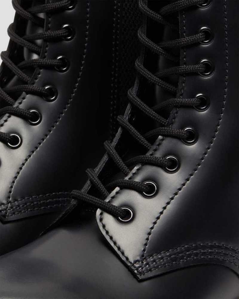 Dr Martens 1490 Harper Leather Lace Up Boots Black | 19SUCXFOE