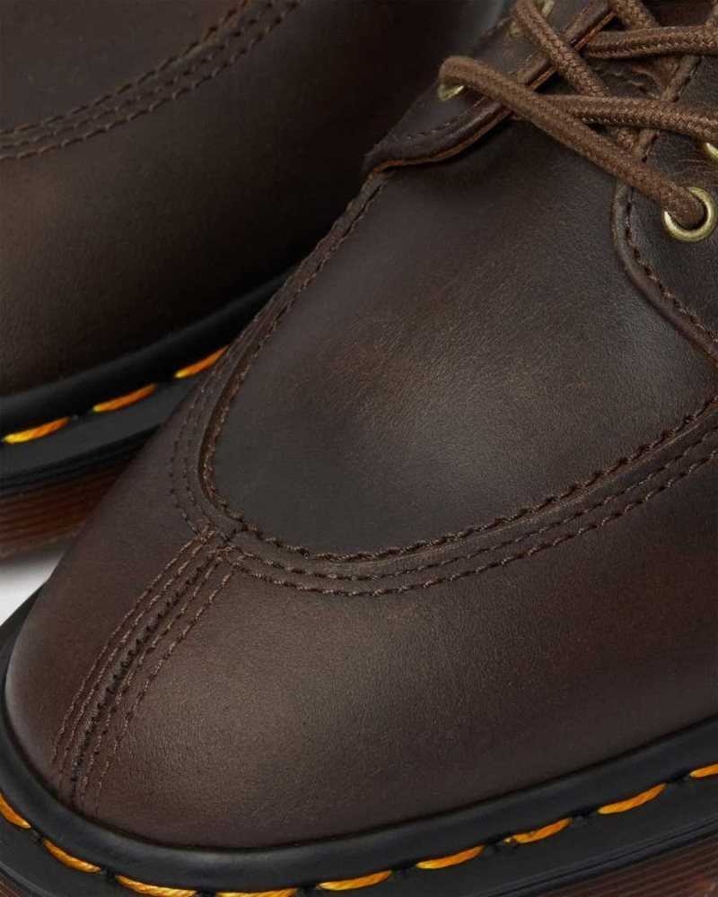 Dr Martens 2046 Crazy Horse Leather Oxford Shoes Dark Brown | 26KOQLUGB