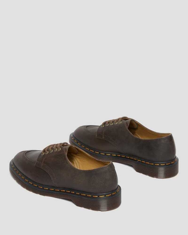 Dr Martens 2046 Crazy Horse Leather Oxford Shoes Dark Brown | 26KOQLUGB