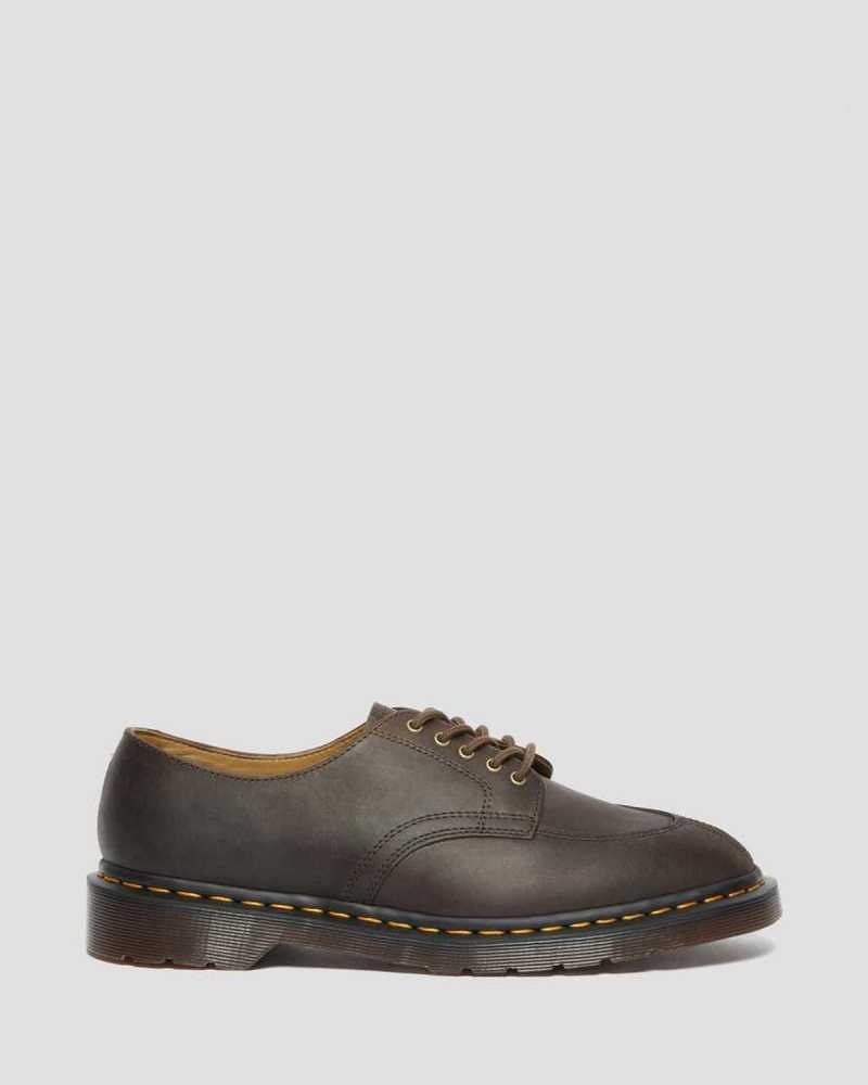 Dr Martens 2046 Crazy Horse Leather Oxford Shoes Dark Brown | 26KOQLUGB