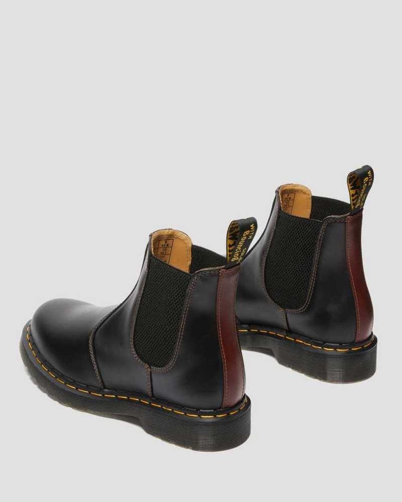 Dr Martens 2976 Abruzzo Leather Chelsea Boots Black / Brown | 25XTUGDHK