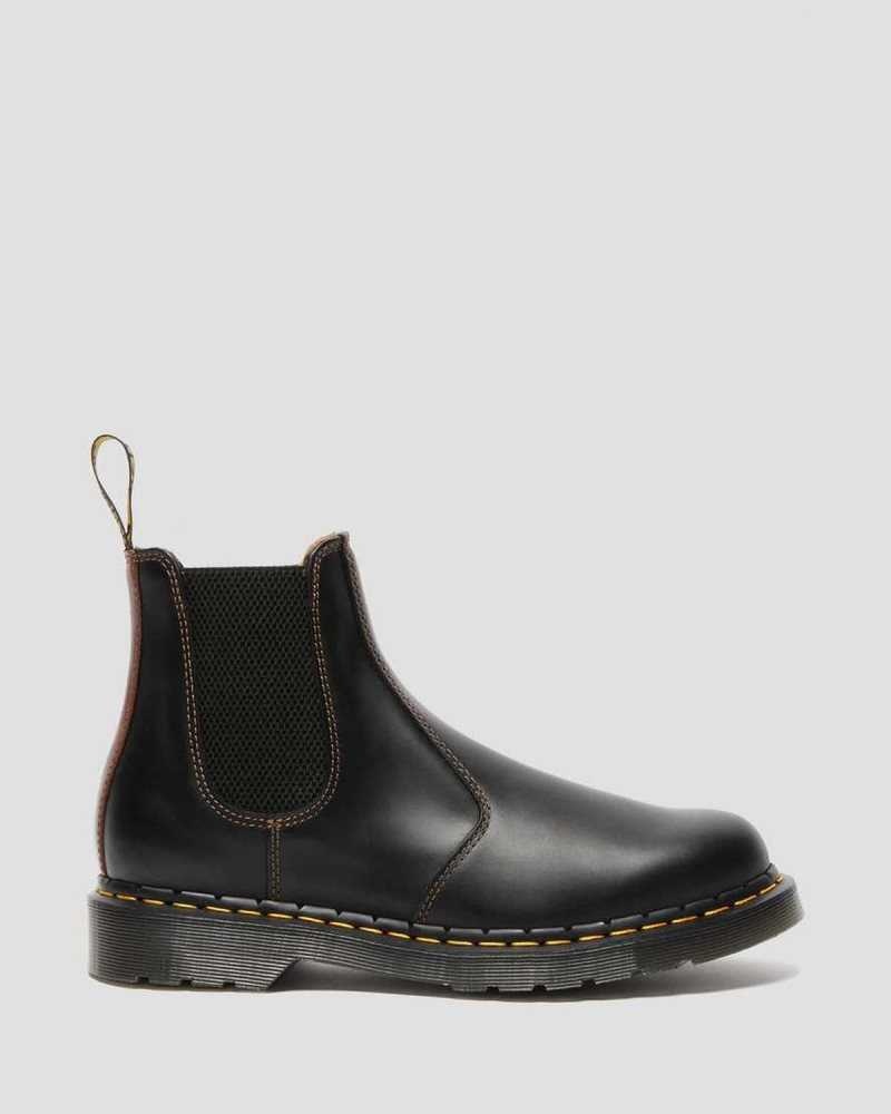 Dr Martens 2976 Abruzzo Leather Chelsea Boots Black / Brown | 25XTUGDHK