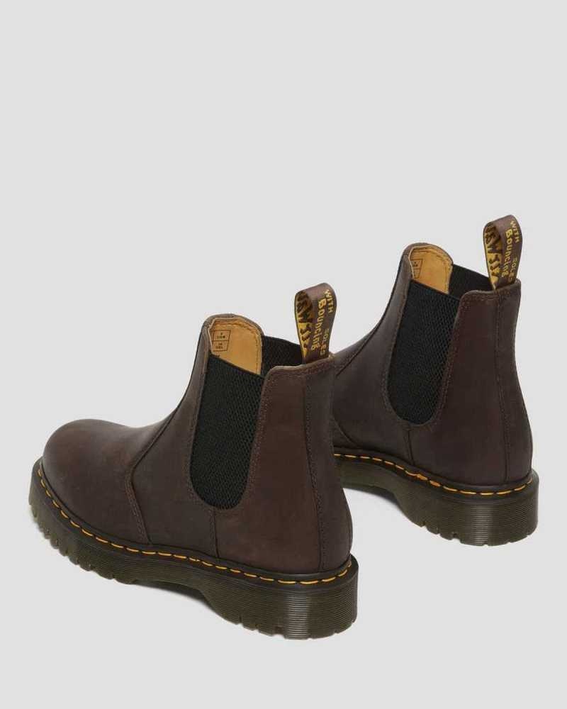 Dr Martens 2976 Bex Crazy Horse Chelsea Boots Dark Brown | 90EAVOTGF