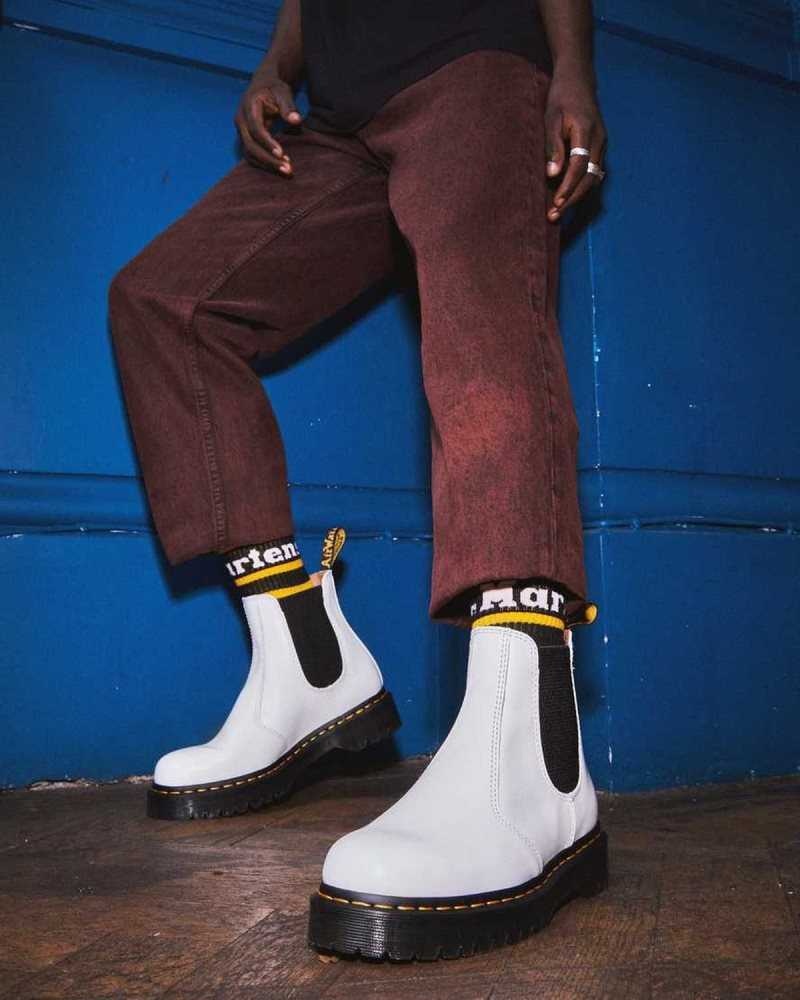 Dr Martens 2976 Bex Smooth Leather Chelsea Boots White | 07EDNBAZH