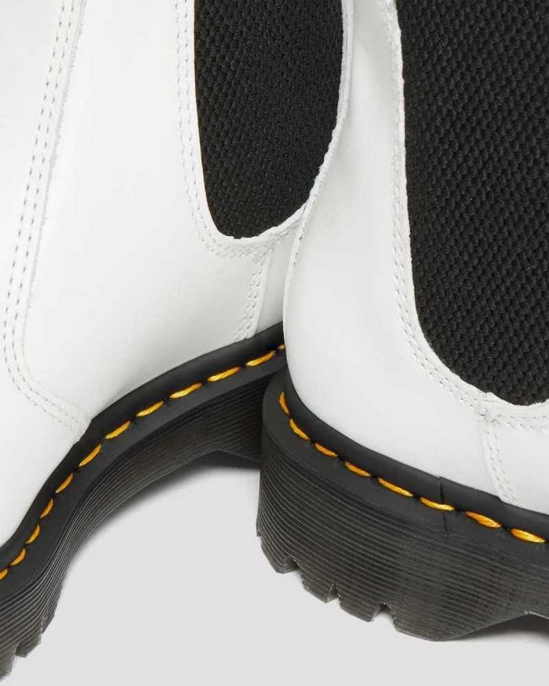 Dr Martens 2976 Bex Smooth Leather Chelsea Boots White | 07EDNBAZH