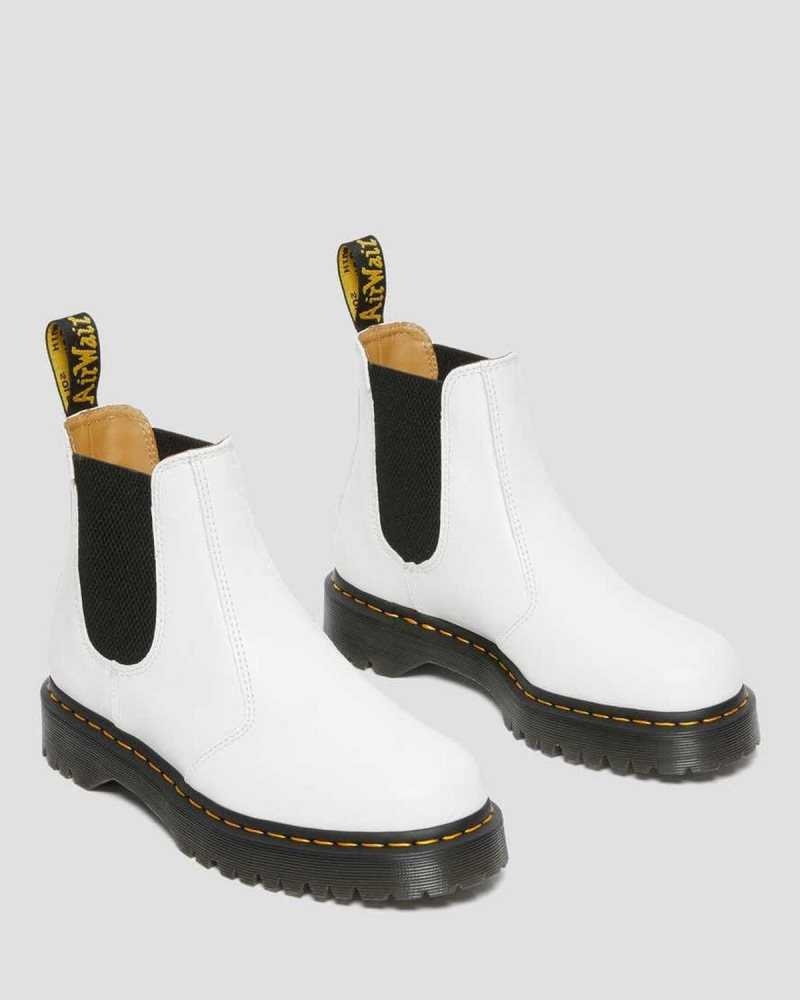 Dr Martens 2976 Bex Smooth Leather Chelsea Boots White | 07EDNBAZH