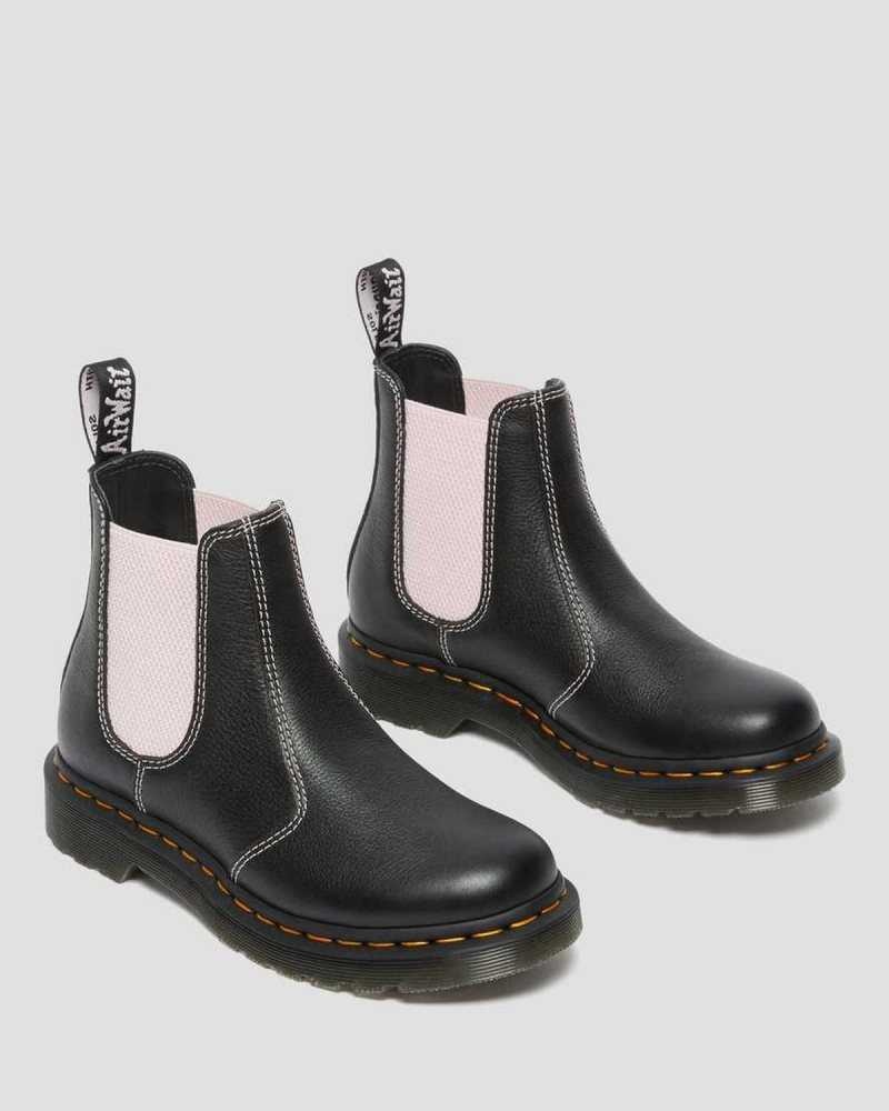 Dr Martens 2976 Contrast Leather Chelsea Boots Black | 60WBNCKTF