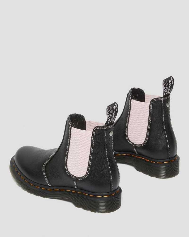 Dr Martens 2976 Contrast Leather Chelsea Boots Black | 60WBNCKTF