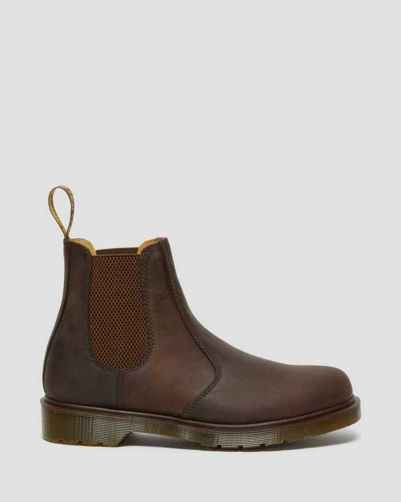 Dr Martens 2976 Crazy Horse Leather Chelsea Boots Brown | 21ASMNEYH