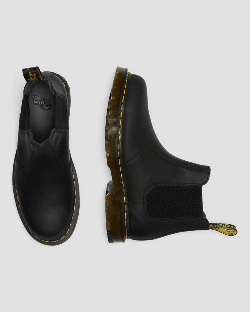 Dr Martens 2976 DM's Wintergrip Chelsea Boots Black | 10AFPCBHS