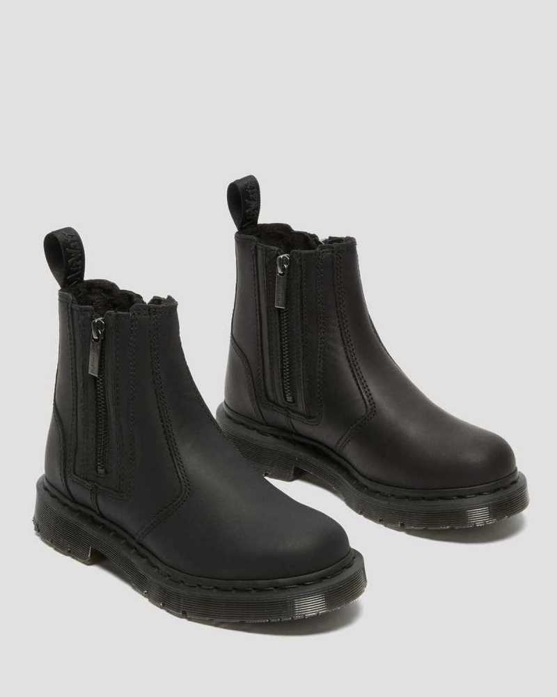 Dr Martens 2976 DM's Wintergrip Zip Chelsea Boots Black | 59YLZUIQM