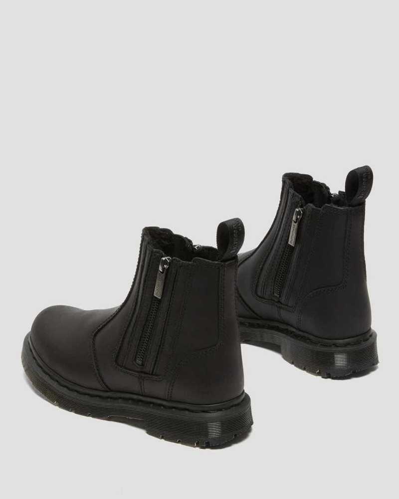 Dr Martens 2976 DM's Wintergrip Zip Chelsea Boots Black | 59YLZUIQM