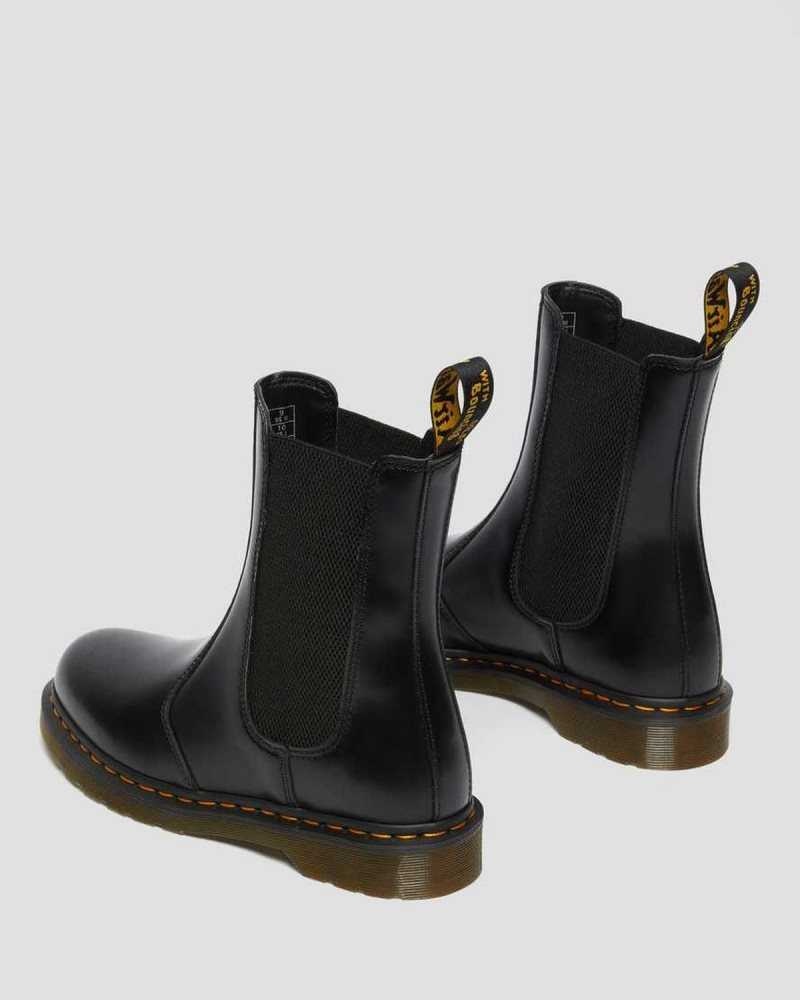 Dr Martens 2976 Hi Smooth Leather Chelsea Boots Black | 28MTGHYNK