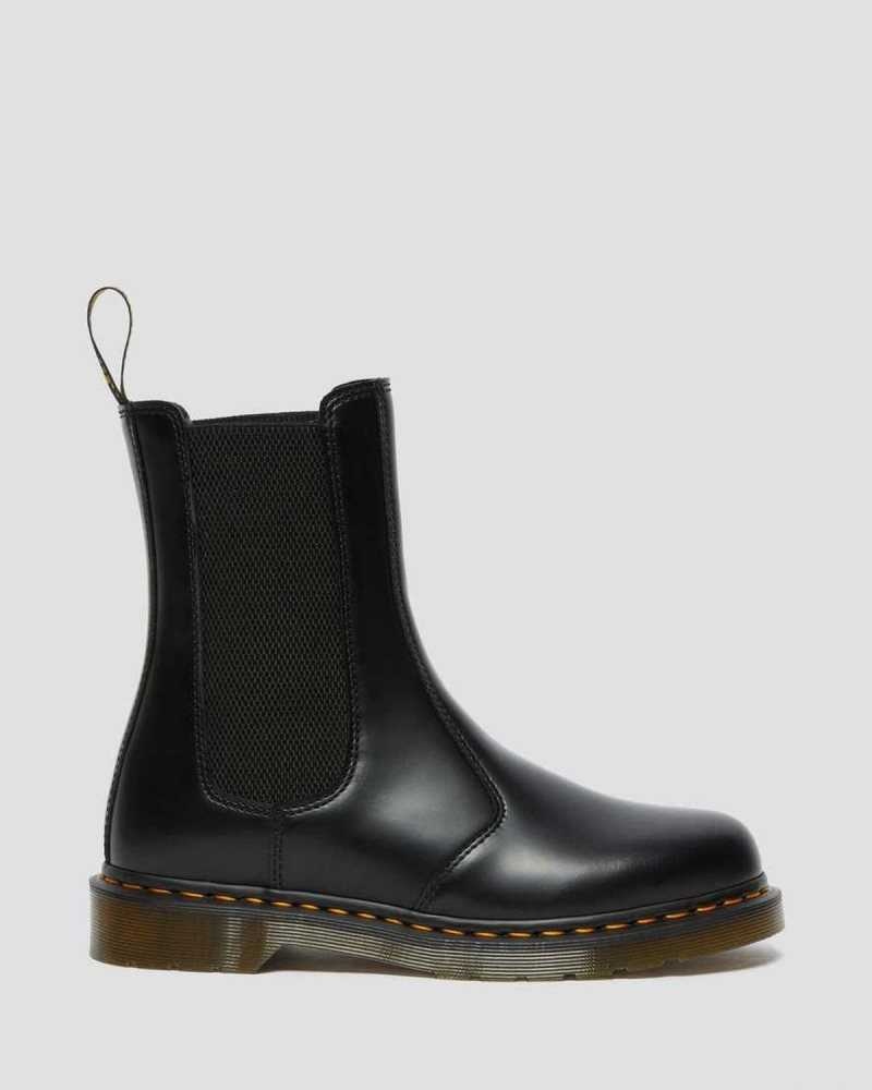 Dr Martens 2976 Hi Smooth Leather Chelsea Boots Black | 28MTGHYNK