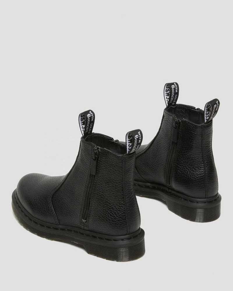 Dr Martens 2976 Leather Zipper Chelsea Boots Black | 23DFONCKV