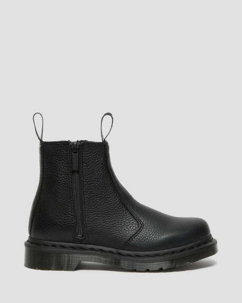 Dr Martens 2976 Leather Zipper Chelsea Boots Black | 23DFONCKV