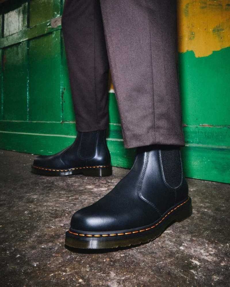 Dr Martens 2976 Nappa Leather Chelsea Boots Black | 08CKPFQNE