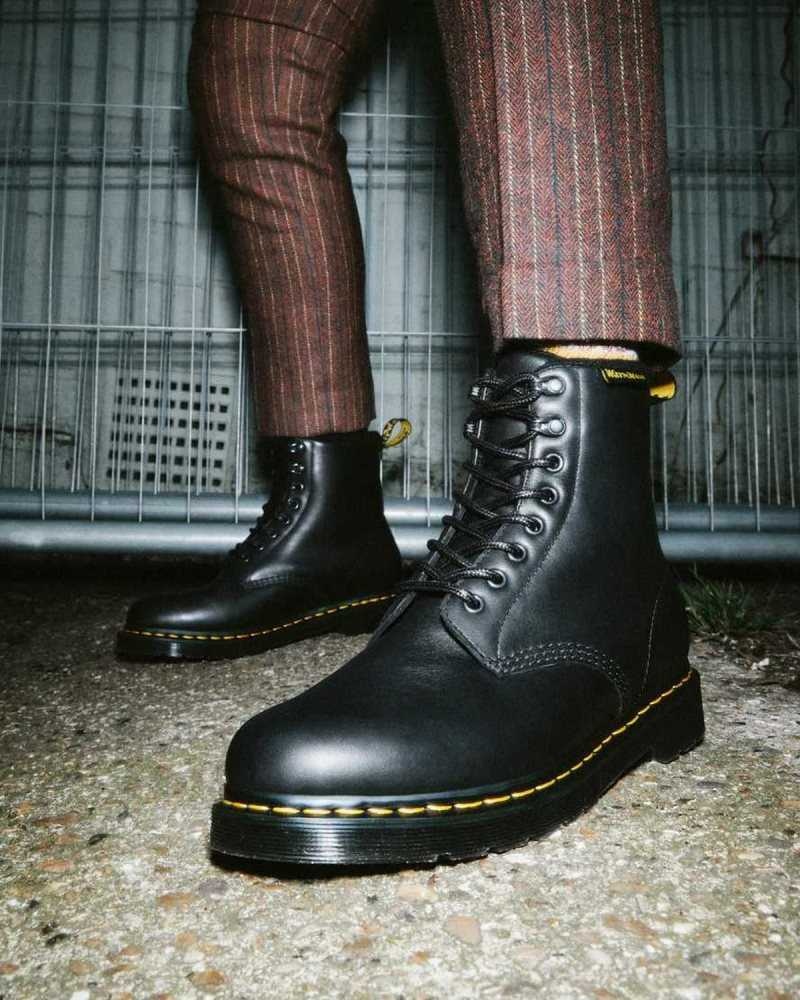 Dr Martens 2976 Pascal Warmwair Leather Lace Up Boots Black | 26ZSXNVGC