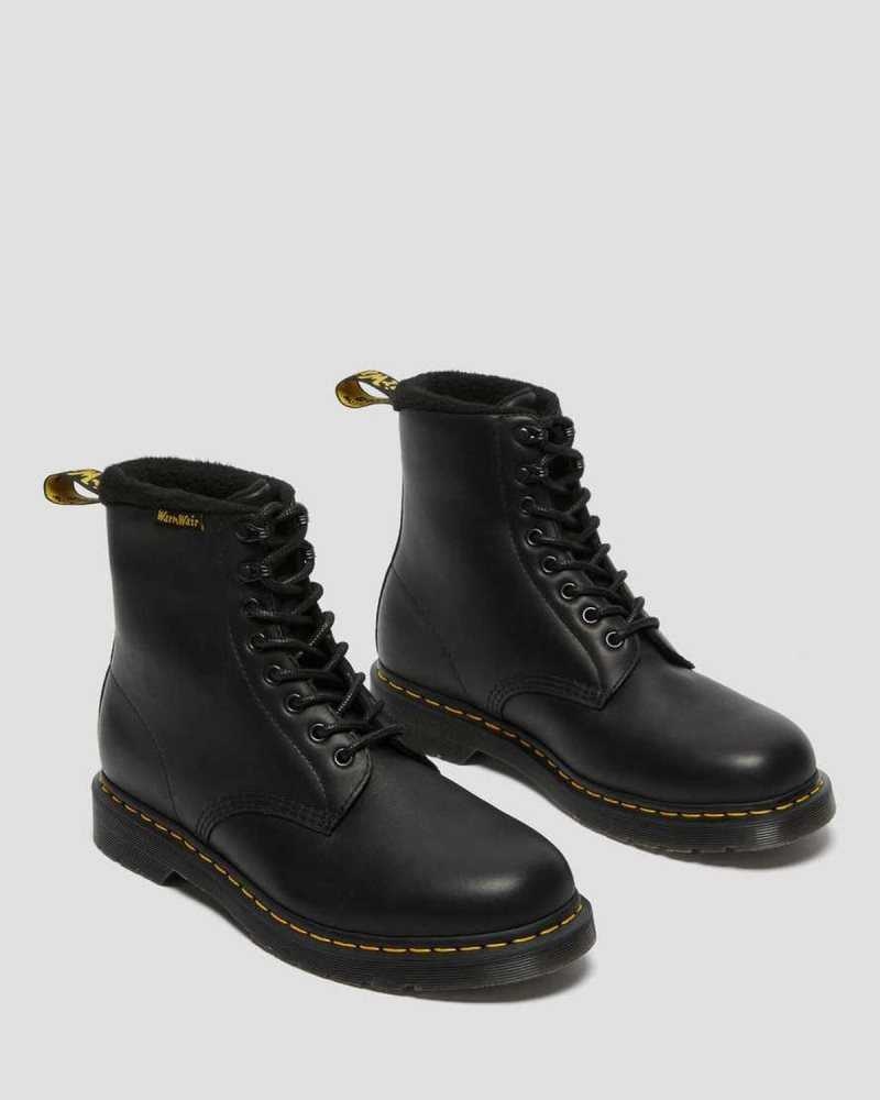 Dr Martens 2976 Pascal Warmwair Leather Lace Up Boots Black | 26ZSXNVGC