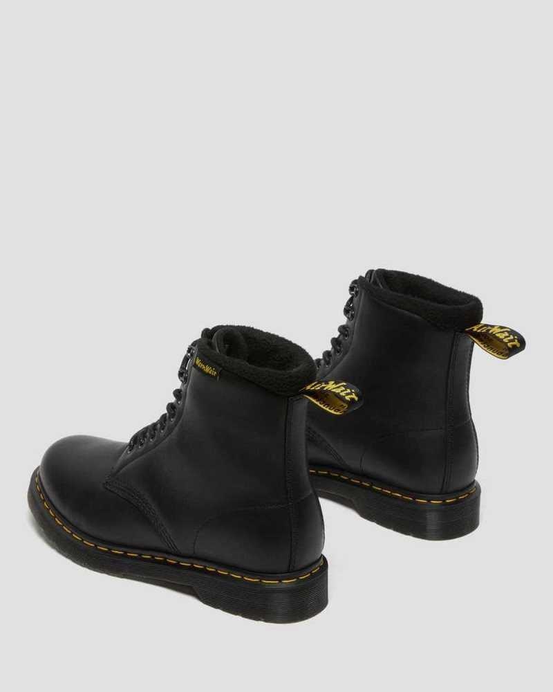 Dr Martens 2976 Pascal Warmwair Leather Lace Up Boots Black | 26ZSXNVGC