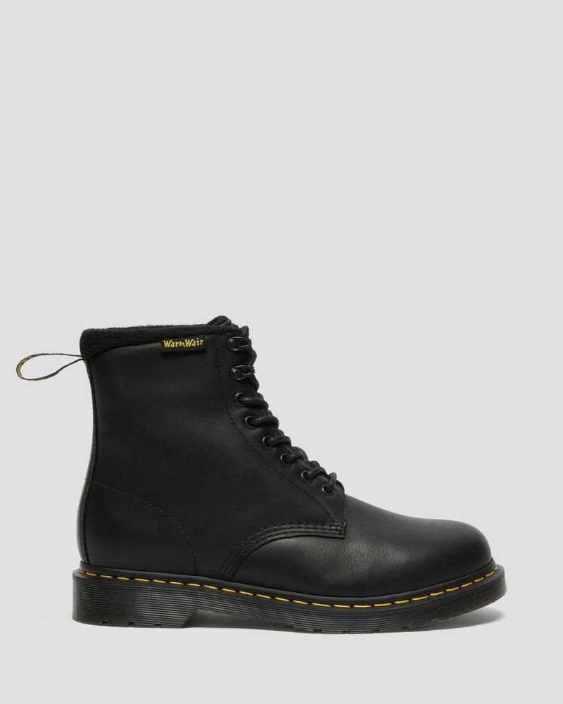 Dr Martens 2976 Pascal Warmwair Leather Lace Up Boots Black | 26ZSXNVGC