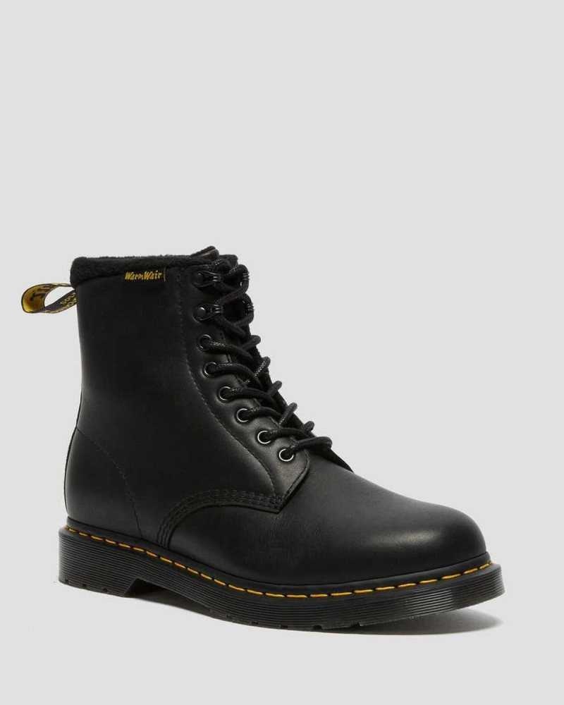 Dr Martens 2976 Pascal Warmwair Leather Lace Up Boots Black | 26ZSXNVGC