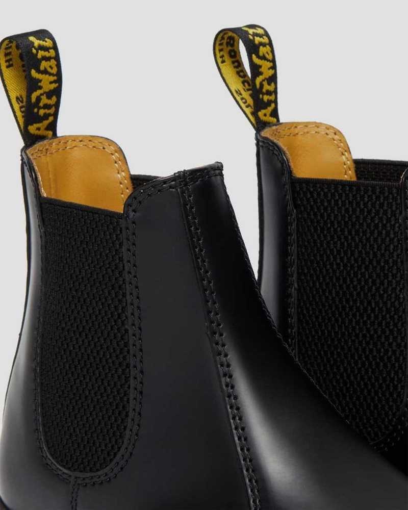 Dr Martens 2976 Smooth Leather Chelsea Boots Black | 03TAORSYV