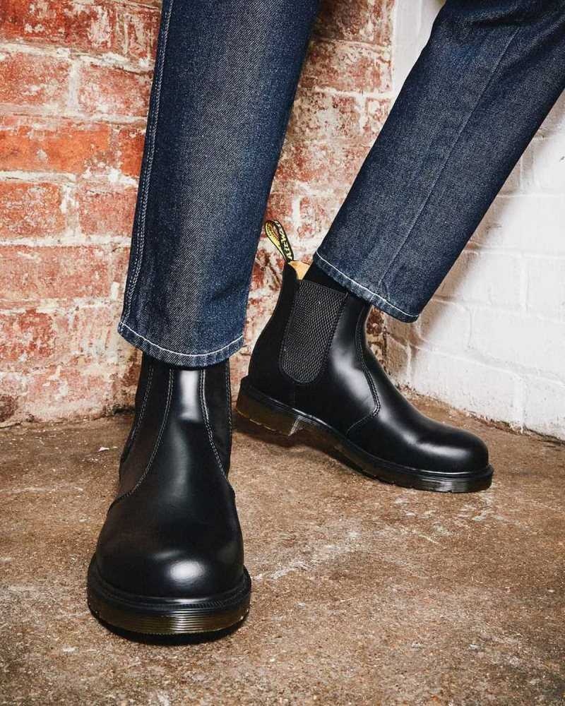 Dr Martens 2976 Smooth Leather Chelsea Boots Black | 69UZCYMPI