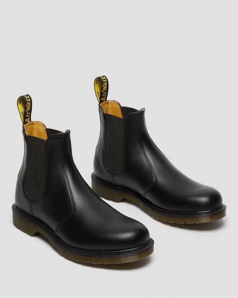 Dr Martens 2976 Smooth Leather Chelsea Boots Black | 69UZCYMPI