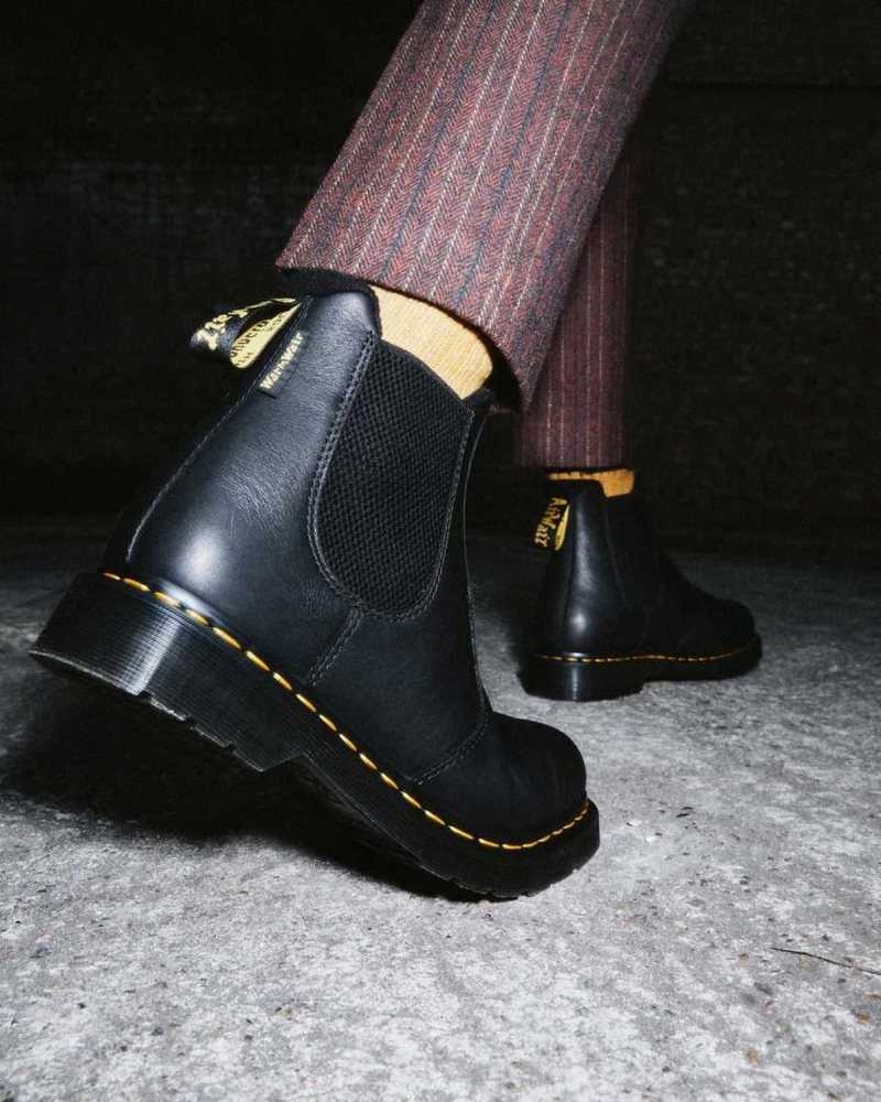 Dr Martens 2976 Warmwair Leather Chelsea Boots Black | 79YDEPMRS