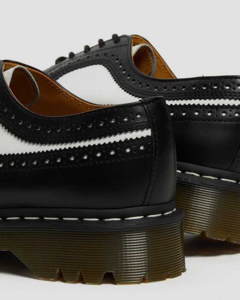 Dr Martens 3989 Bex Smooth Leather Brogue Shoes Black | 21VZPMWBC