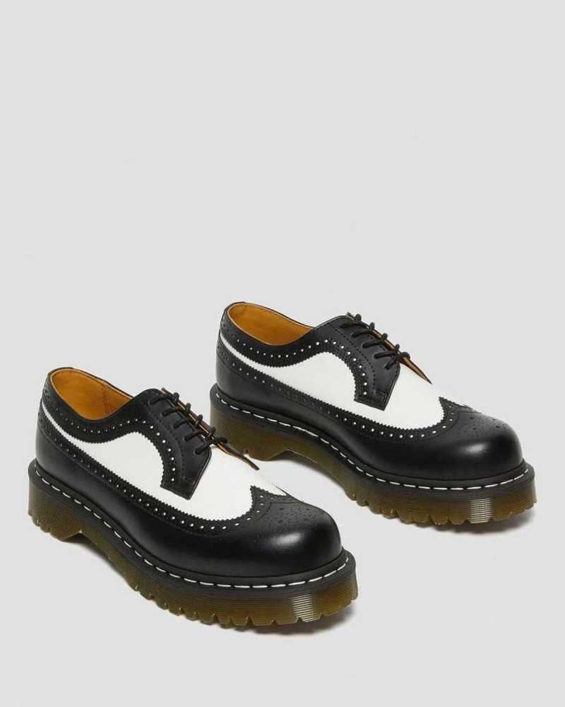 Dr Martens 3989 Bex Smooth Leather Brogue Shoes Black | 21VZPMWBC