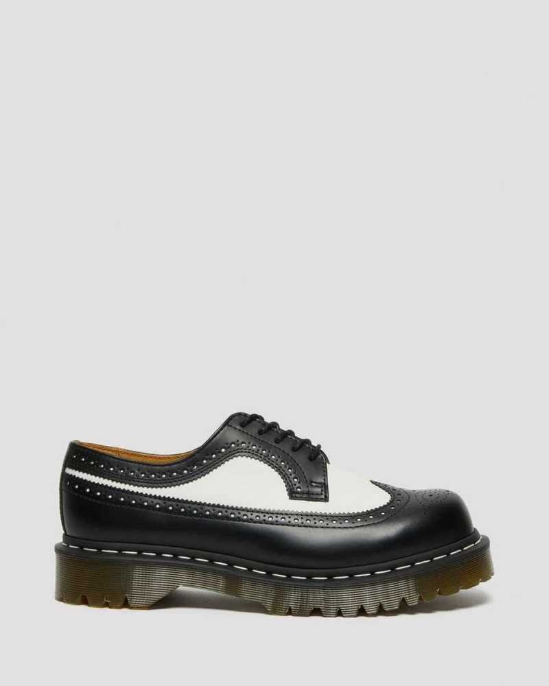 Dr Martens 3989 Bex Smooth Leather Brogue Shoes Black | 21VZPMWBC