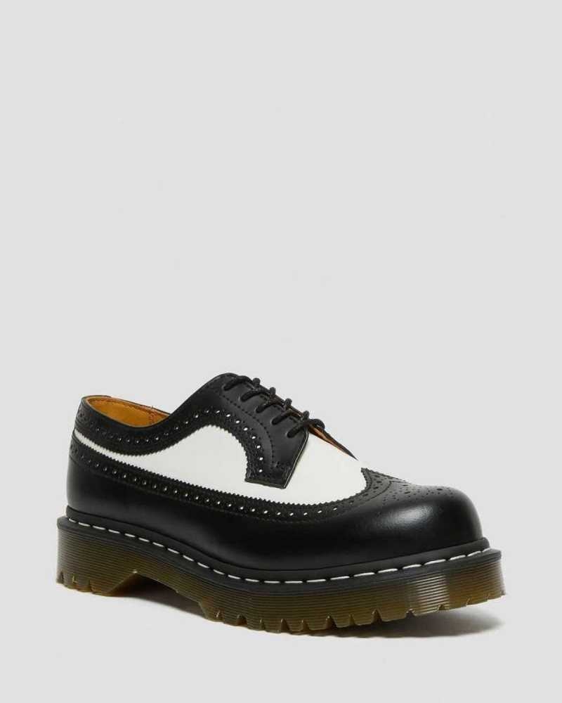 Dr Martens 3989 Bex Smooth Leather Brogue Shoes Black | 63PJSHZON