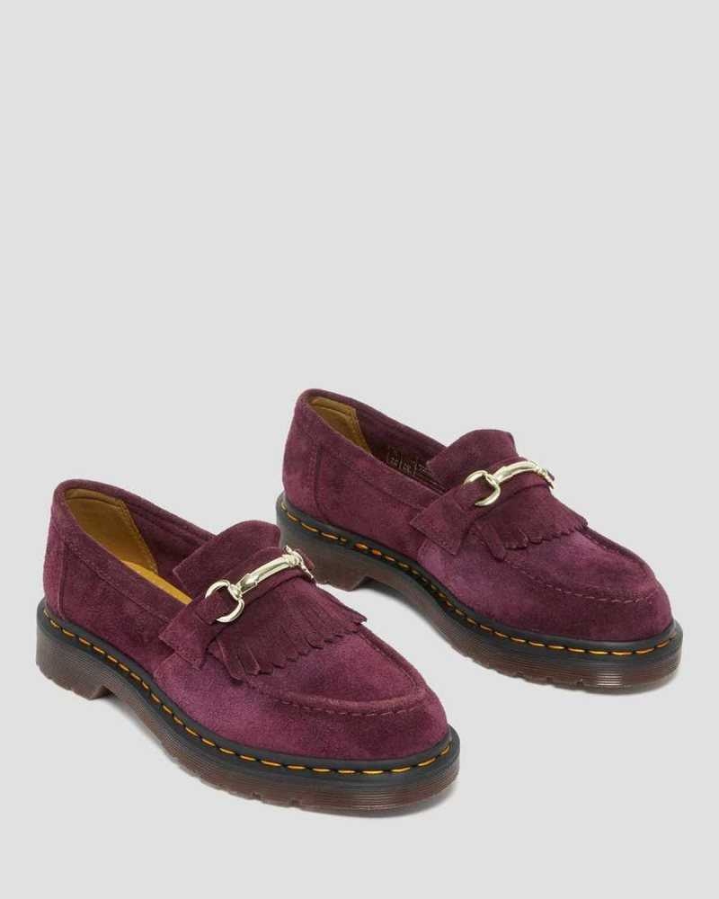 Dr Martens Adrian Snaffle Suede Loafers Purple | 26EGACXLF