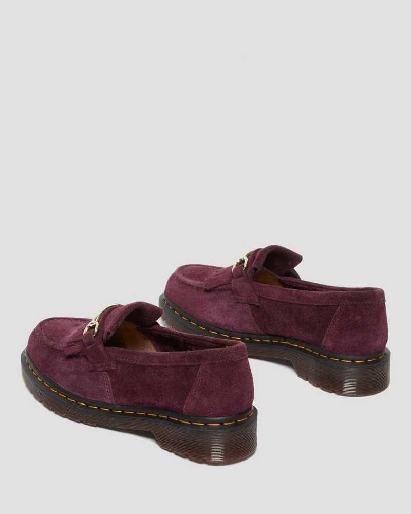 Dr Martens Adrian Snaffle Suede Loafers Purple | 26EGACXLF