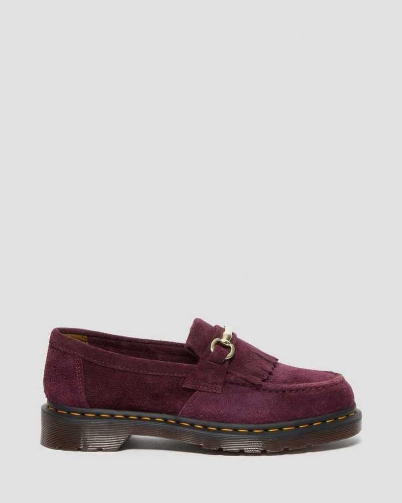 Dr Martens Adrian Snaffle Suede Loafers Purple | 26EGACXLF