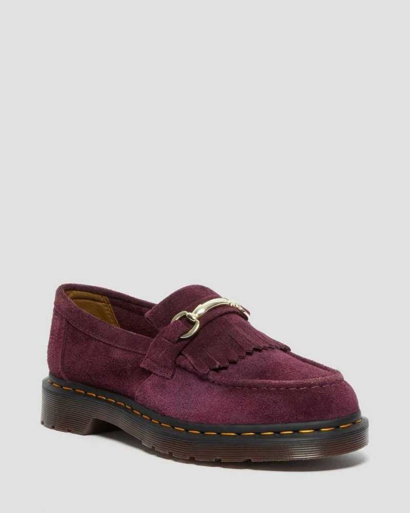 Dr Martens Adrian Snaffle Suede Loafers Purple | 26EGACXLF