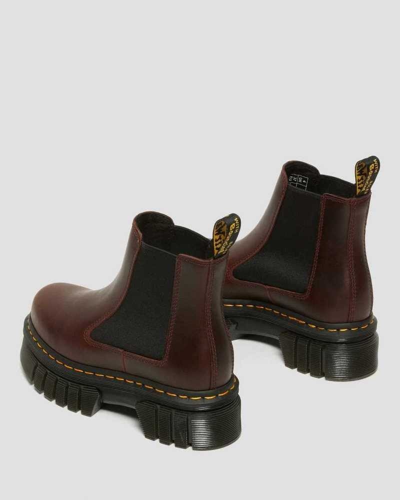 Dr Martens Audrick Brando Leather Platform Chelsea Boots Brown | 25TNLDCUI