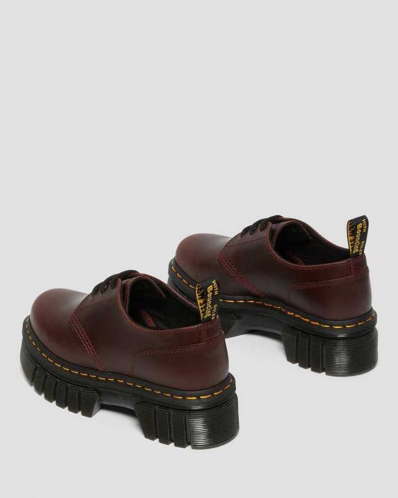 Dr Martens Audrick Brando Leather Platform Shoes Brown | 57XAKTVQD