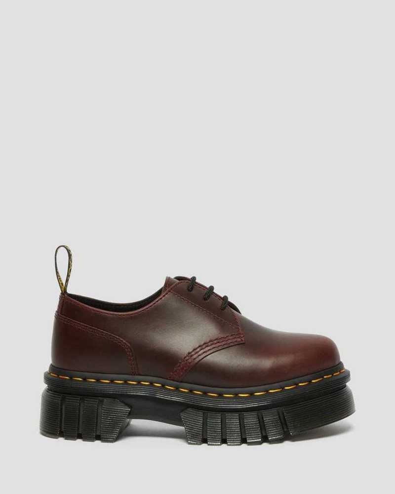 Dr Martens Audrick Brando Leather Platform Shoes Brown | 57XAKTVQD