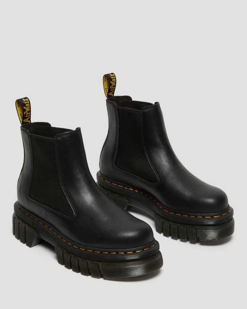 Dr Martens Audrick Nappa Leather Platform Chelsea Boots Black | 20PGJDAFL