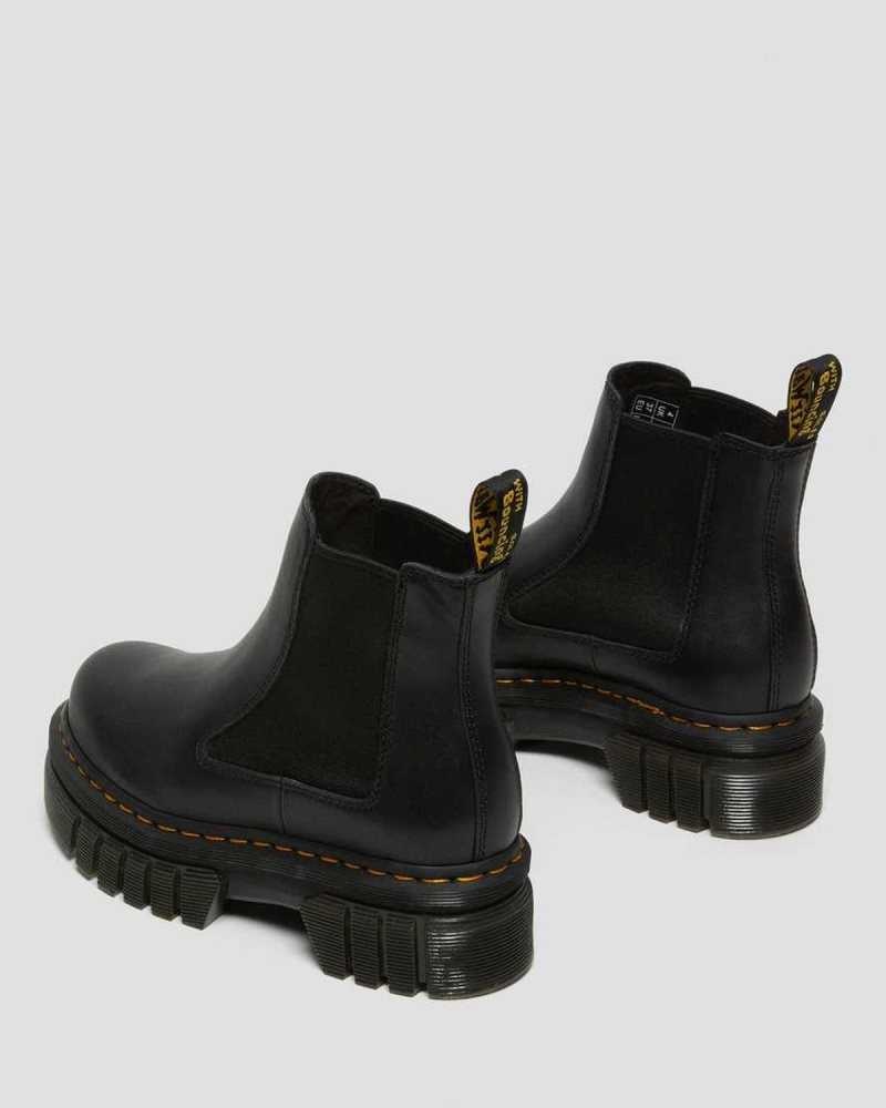 Dr Martens Audrick Nappa Leather Platform Chelsea Boots Black | 20PGJDAFL