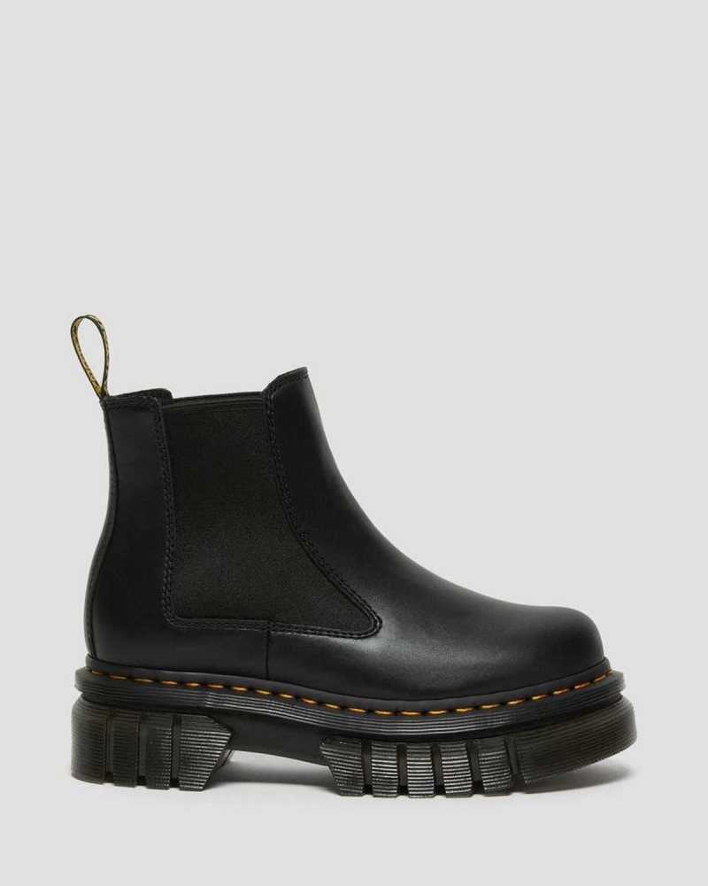 Dr Martens Audrick Nappa Leather Platform Chelsea Boots Black | 20PGJDAFL