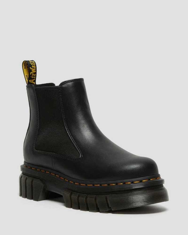 Dr Martens Audrick Nappa Leather Platform Chelsea Boots Black | 20PGJDAFL